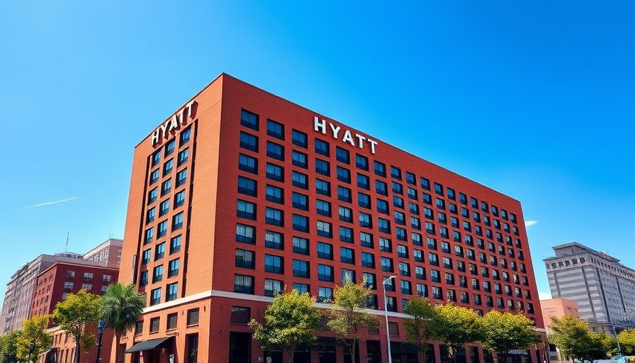 Large Hyatt hotel building during a sunny day.