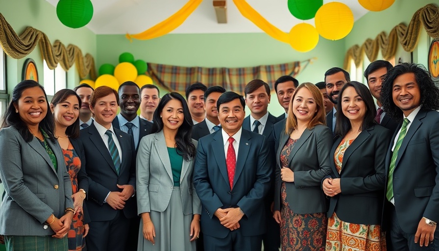 Group photo showcasing diversity at an educational event on AI.