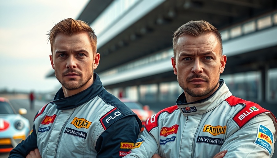 F1 The Movie IMAX drivers focused at racetrack.