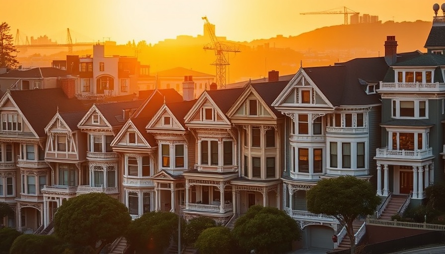 Golden hour over San Francisco luxury housing market scene.