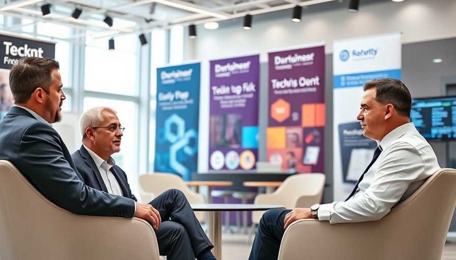 Mobile Engagement and AI in Hospitality business meeting scene.