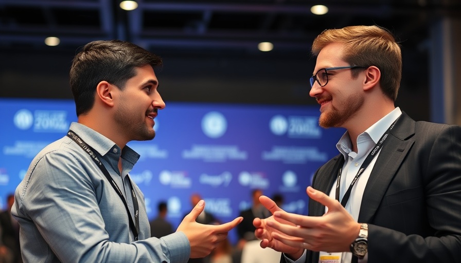 Professionals discussing future of hospitality at HITEC 2025.