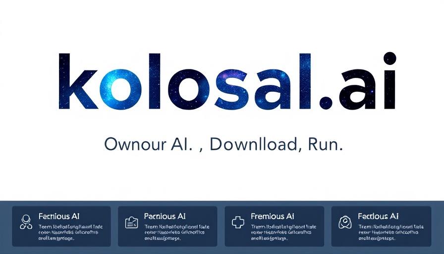 Modern Kolosal AI banner with cosmic text and tech-themed design.