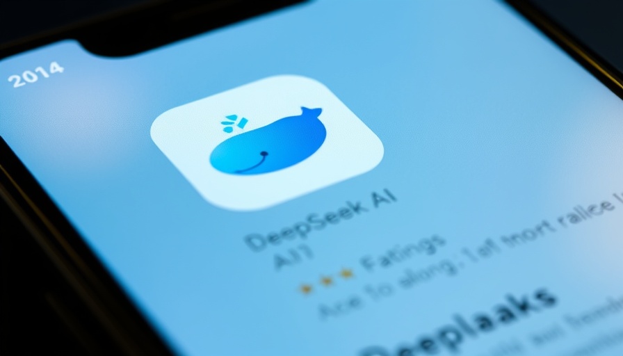 DeepSeek AI app on smartphone screen in app store