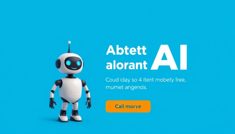 Navitas Semiconductor NVTS AI Data Center Revolution digital ad with friendly robot.