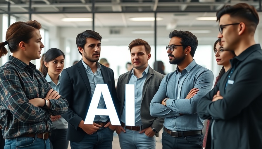 Rezolve AI Global Services Division team discussion wearing AI shirt.