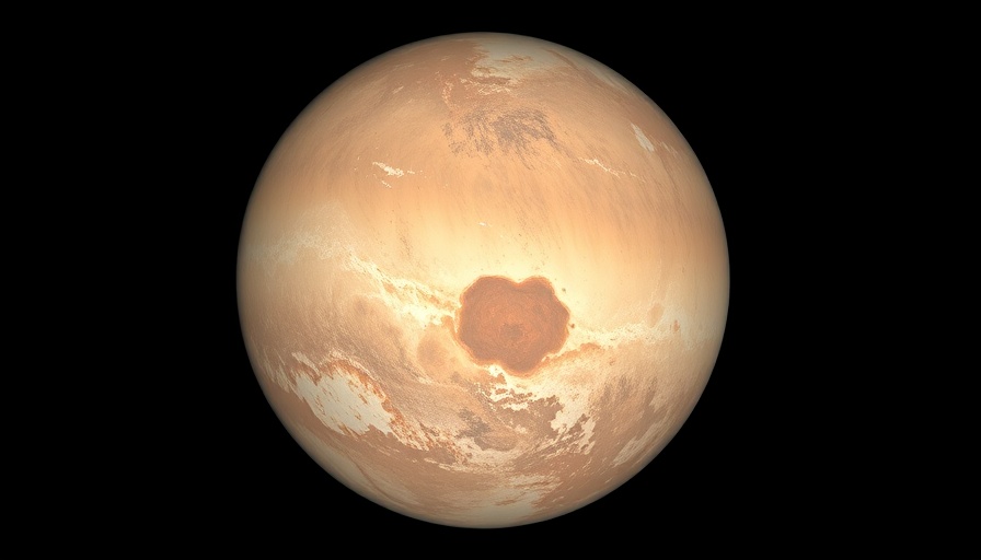 Detailed image of Pluto showing surface textures, Pluto Exploration Missions.