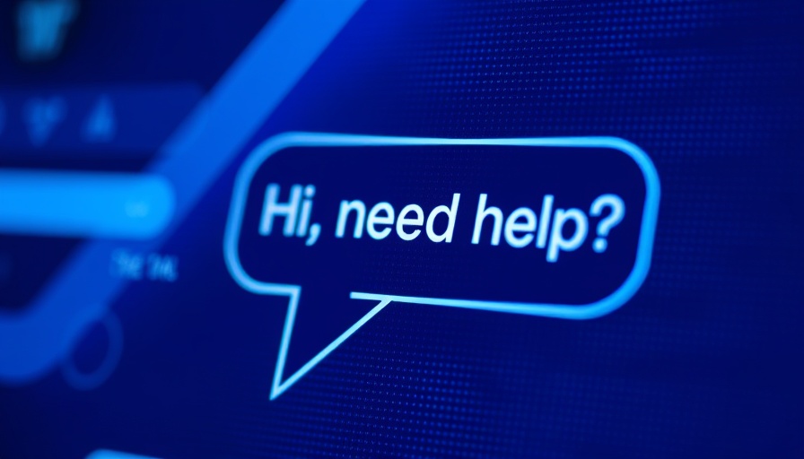 AI in Government digital chat interface with help prompt.