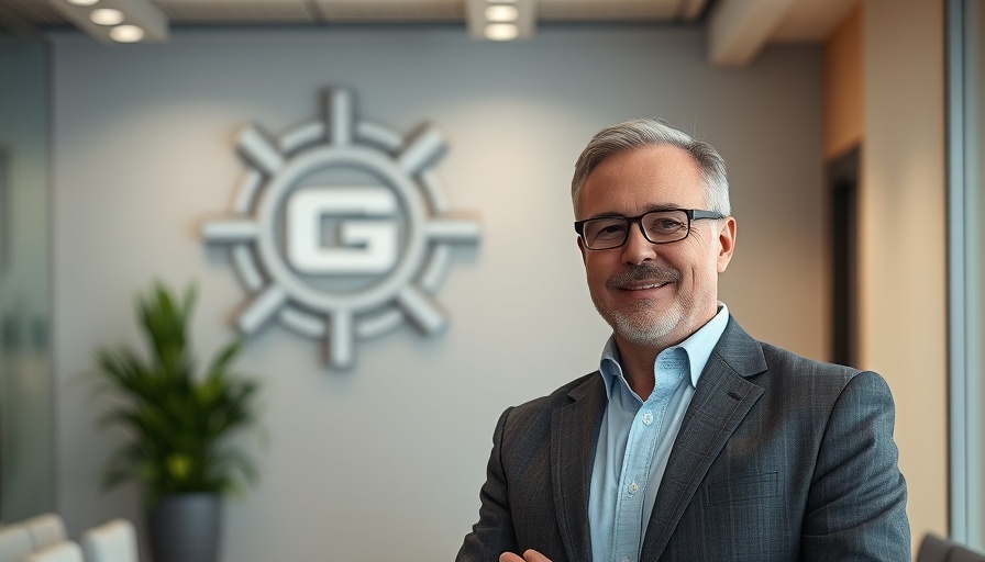 Digital transformation in construction: Man in office by STRATA logo