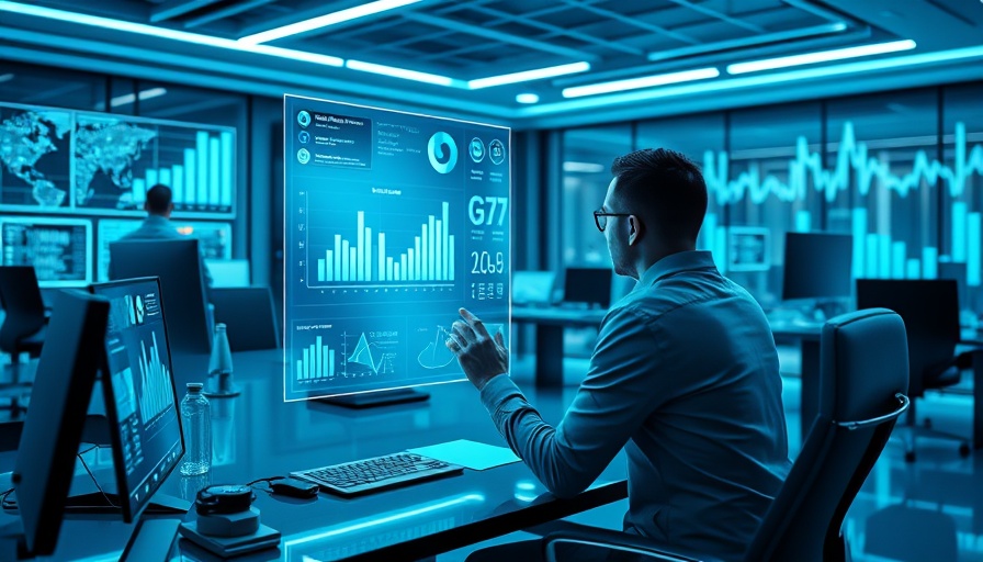 AI Research Transforming Innovations: Futuristic data analysis scene.