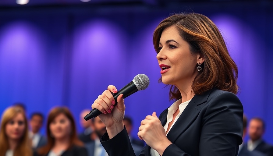 NASA leadership shakeup: Confident woman speaking at conference.