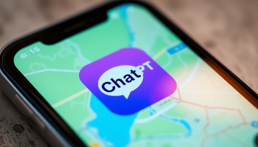 Close-up of ChatGPT app icon, digital map background, related to OpenAI Oracle partnership AI chips.