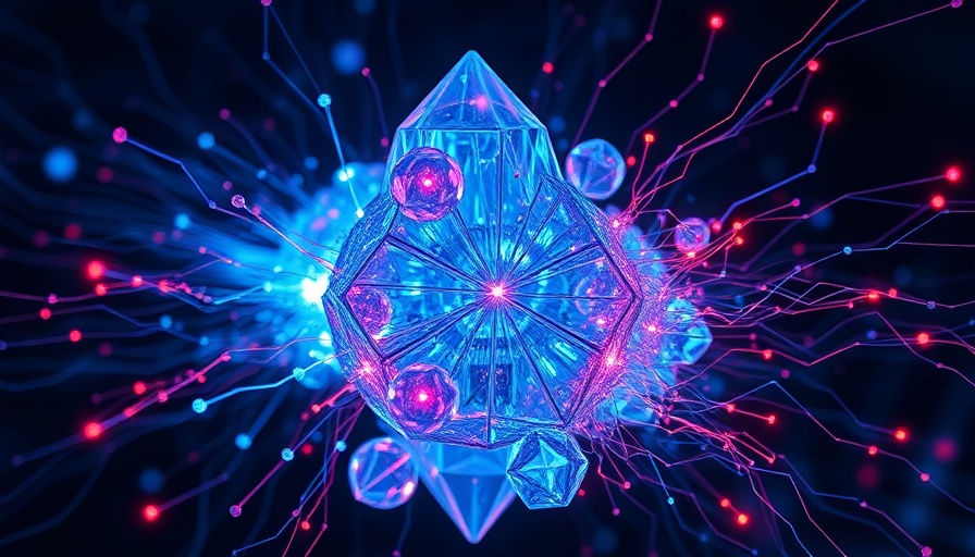 Futuristic crystalline structure depicting Mixture-of-Recursions AI Efficiency