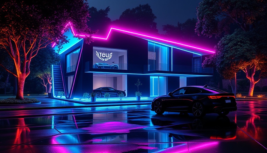 Futuristic digital house showcasing AI in construction industry.