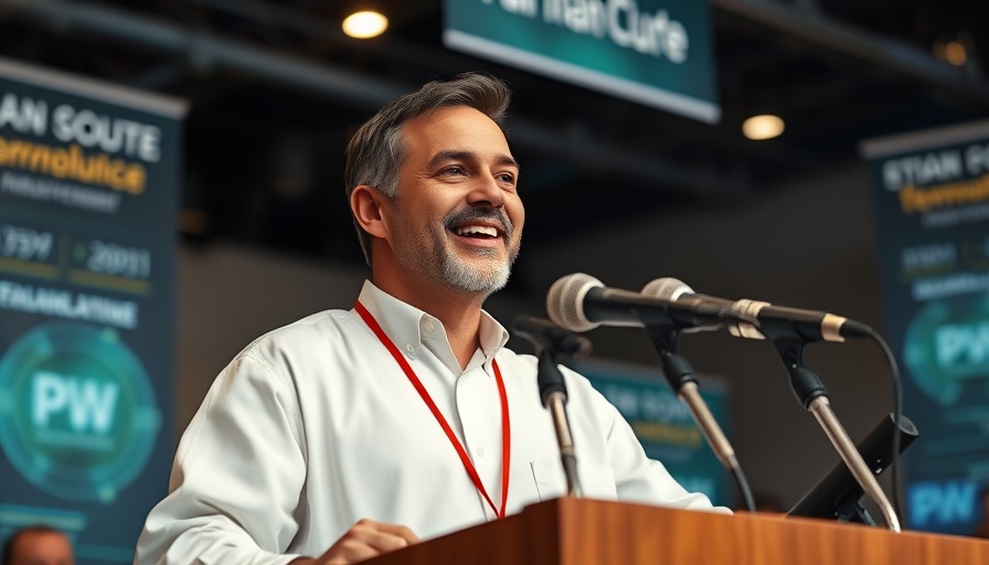 Speaker at Ghana AI Bootcamp, presenting with microphones.