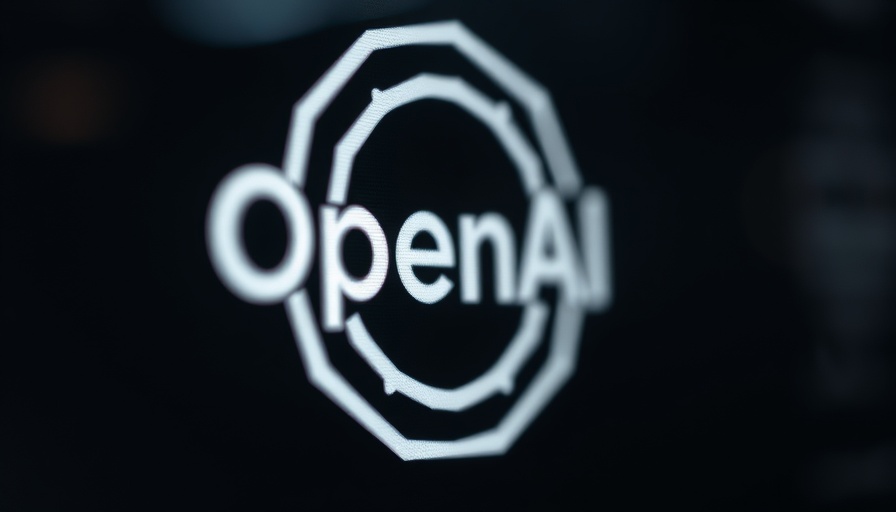 Blurred OpenAI logo, abstract focus, moody lighting.