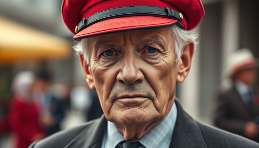 Elderly man in red hat outdoors, highlighting DOGE AI Deregulation Tool.