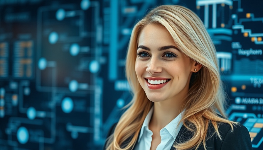 RealPage Acquires AI Company Rexera: Woman with digital background.