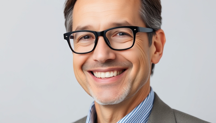 Portrait of a smiling man in a suit, emblematic of professionalism in AI-driven construction boom in Pennsylvania.