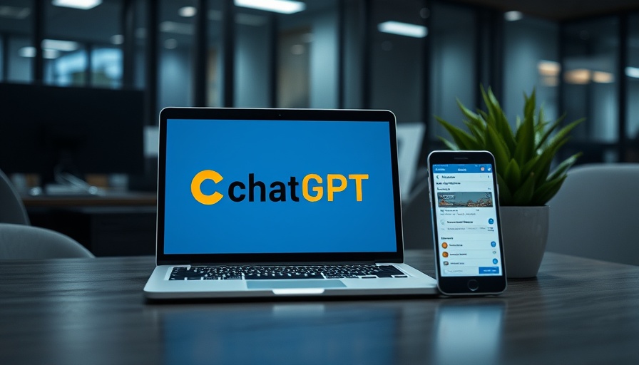 AI search media ecosystem with ChatGPT on laptop and phone.