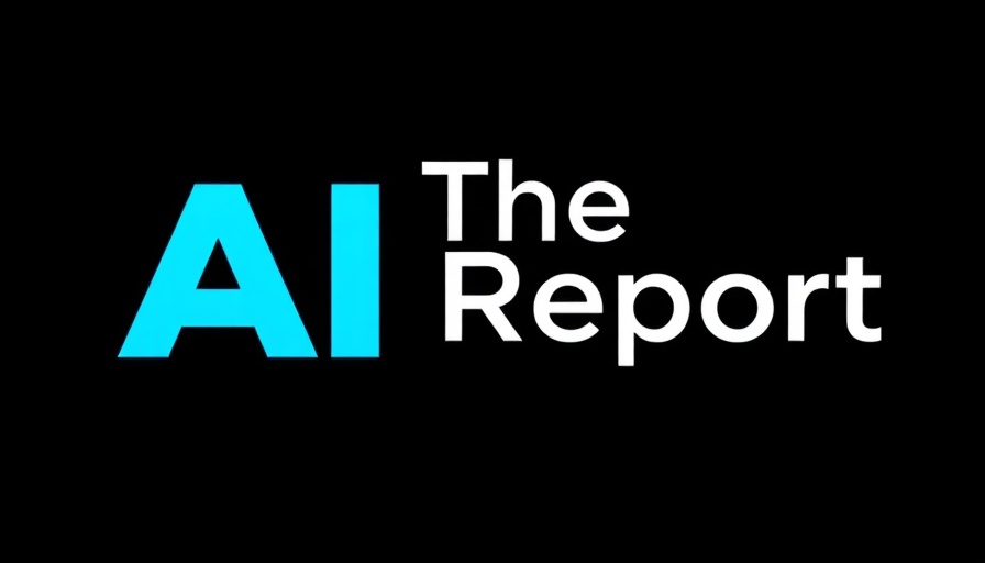The AI Report logo on black background, futuristic style.