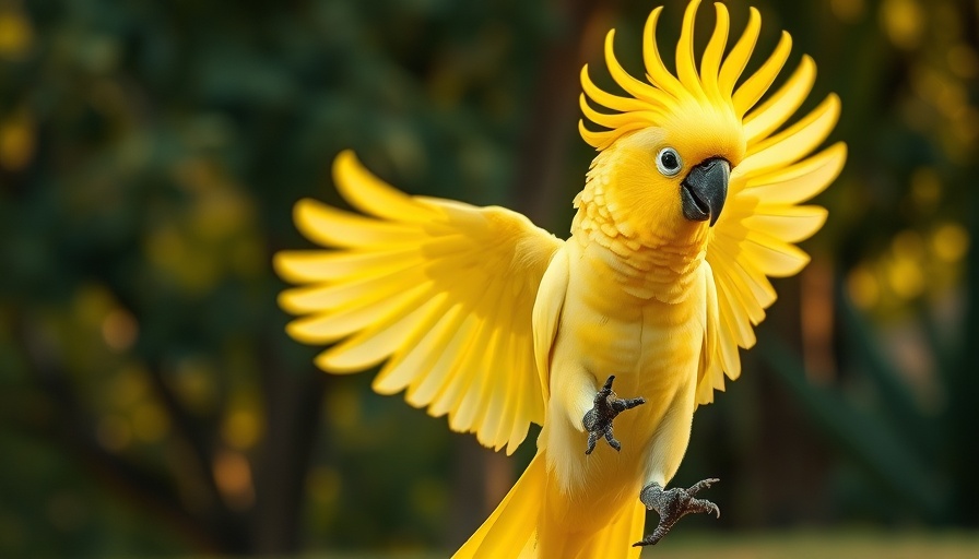 Lively cockatoo with vibrant crest performing dance moves.