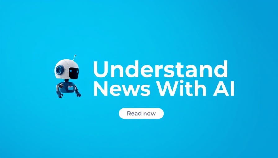 AI-driven transformation banner promoting news understanding service.