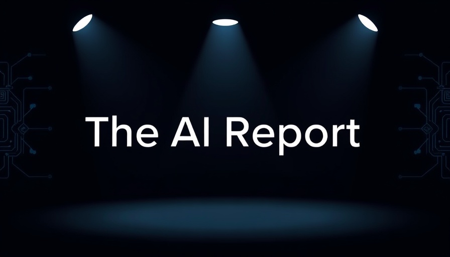 Futuristic digital design of 'The AI Report' logo.