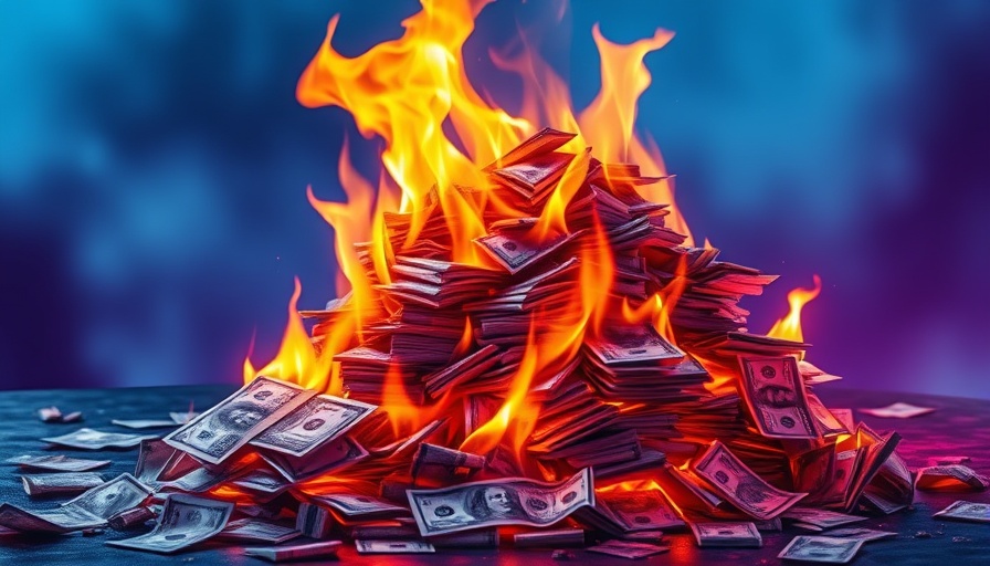 Burning money symbolizing open-source AI model costs