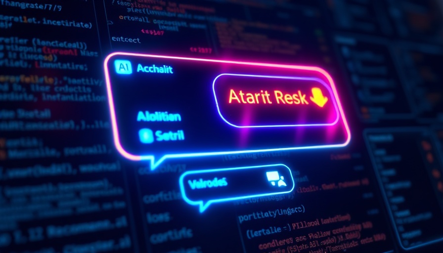 Futuristic neon AI interface representing AI mark in government, vibrant colors
