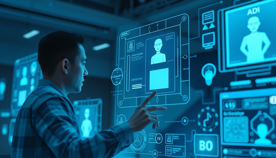 AI marketing in real estate interface with digital screens