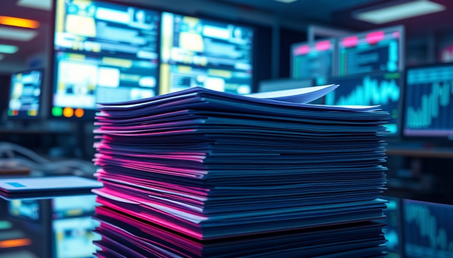 Futuristic AI and government documents illustration, DOGE AI government regulations