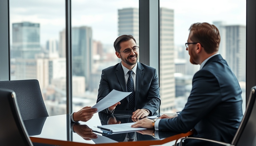 Feds sign agreement with Cohere AI in business meeting with city view.