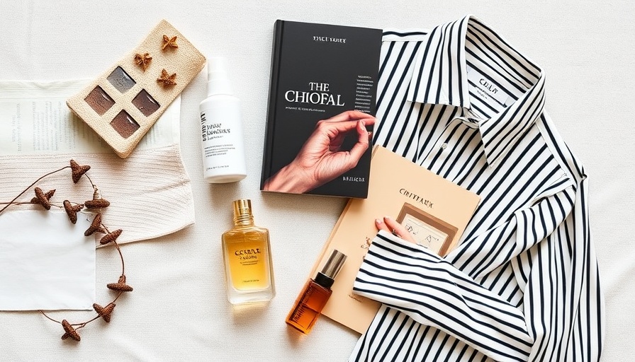 Stylish setup of October picks including skincare and fashion items.