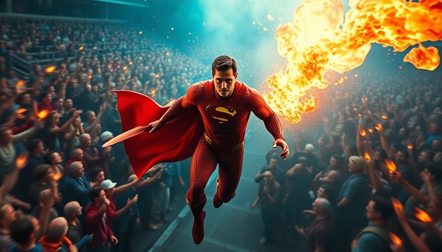 Dynamic superhero scene with fiery energy effects, Best Modern Superhero Movies backdrop.