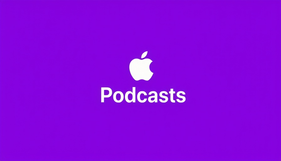 Apple Podcasts logo on a purple background