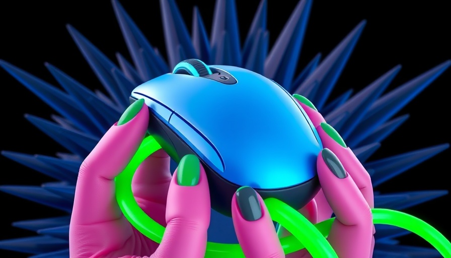 Futuristic blue mouse with neon cables, Best Prime Day Deals Under $100.