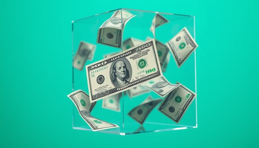 Floating dollar bills in a cube, concept of Navan IPO during shutdown.