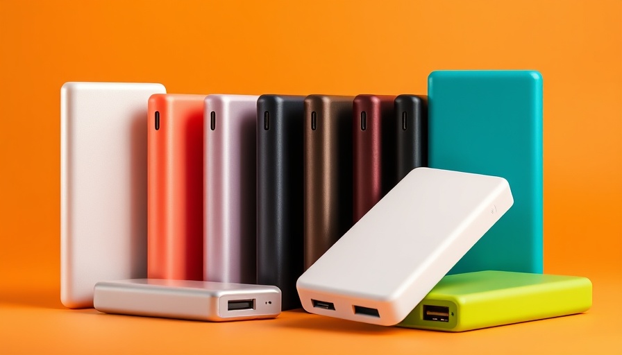 Various ESR HaloLock power banks displayed on an orange background.
