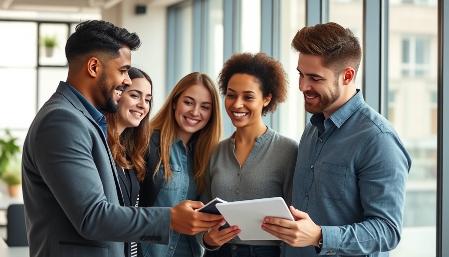 Supportive employees collaborating in modern office setting, employee engagement models.