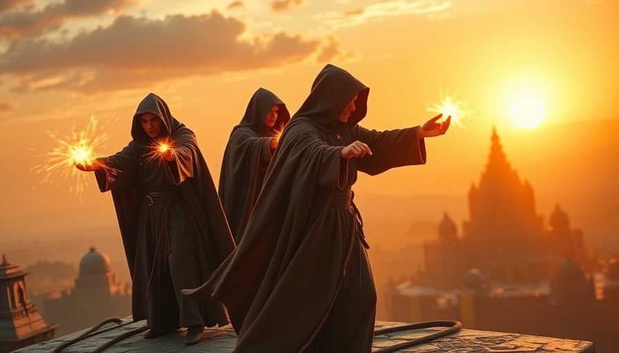 Marvel Multiverse Fumbles: Wizards casting spells at sunset.