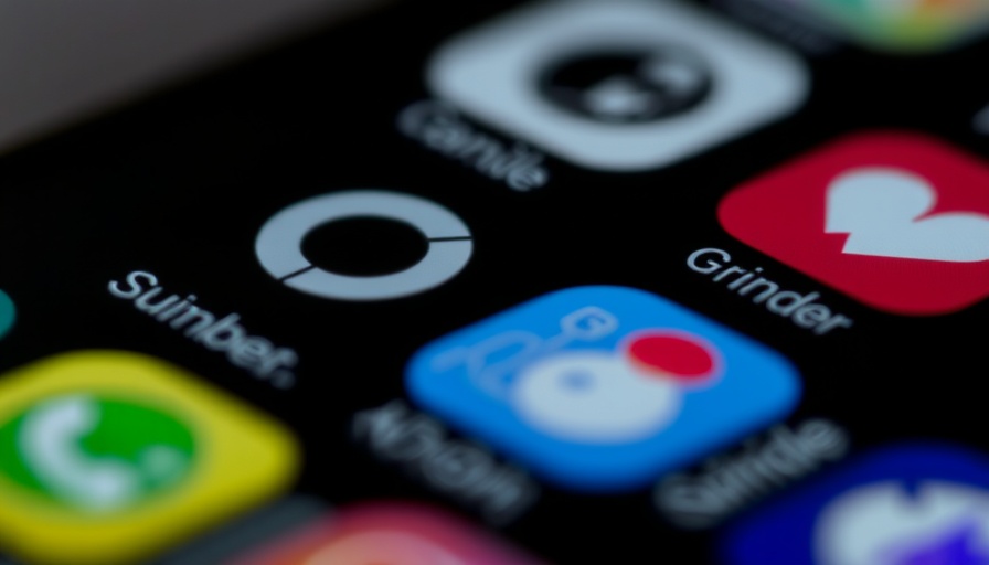 Close-up view of Grindr app icon on smartphone screen.