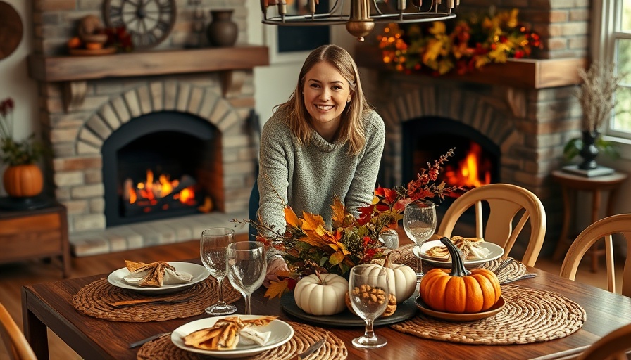 Cozy dining setting with fall entertaining tips and warm decor.