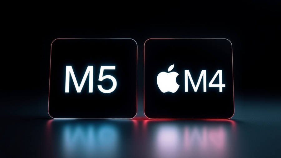 Apple M5 Chip comparison with M4 in digital rendering