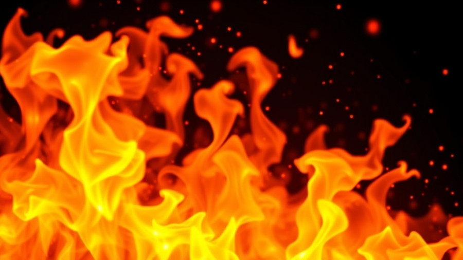 Abstract depiction of fire with blurred colors related to CIA actions in Venezuela.