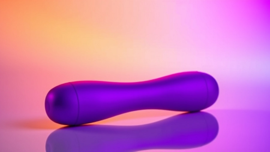 Purple Lelo Switch dual-ended vibrator on rainbow background