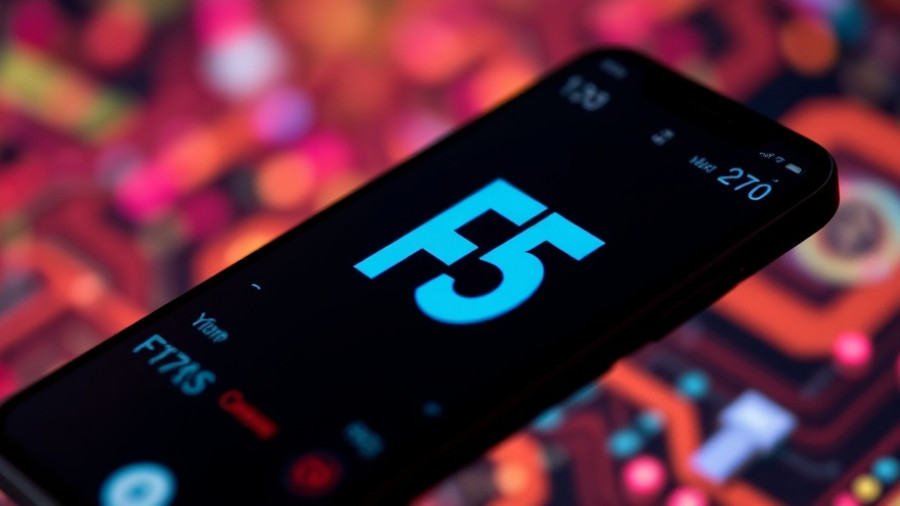 Smartphone with F5 logo symbolizing cybersecurity threat.