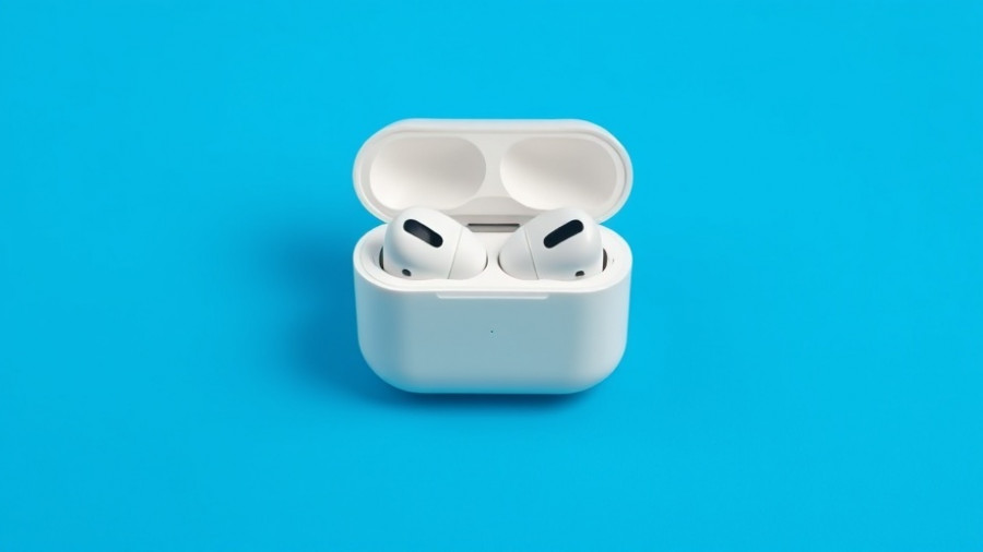 AirPods Pro 3 upgrade for parents in white case on blue background