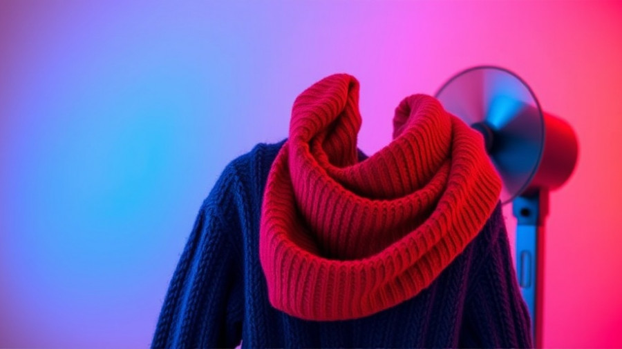 Warm gifts including sweater, scarf, heater for perpetually cold people.