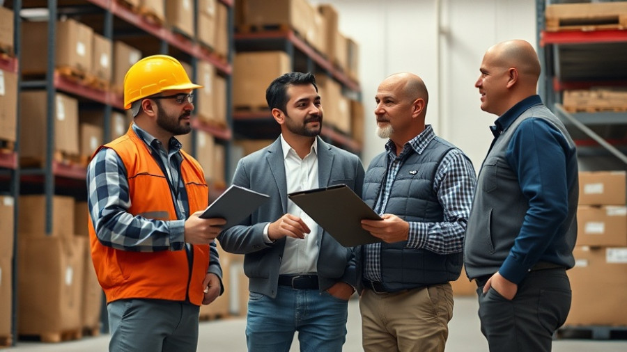 Inventory management software documentation discussion with warehouse staff.